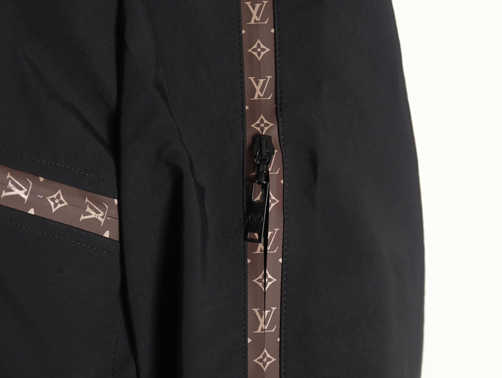 Louis Vuitton monogram patchwork trench coat zipper jacket