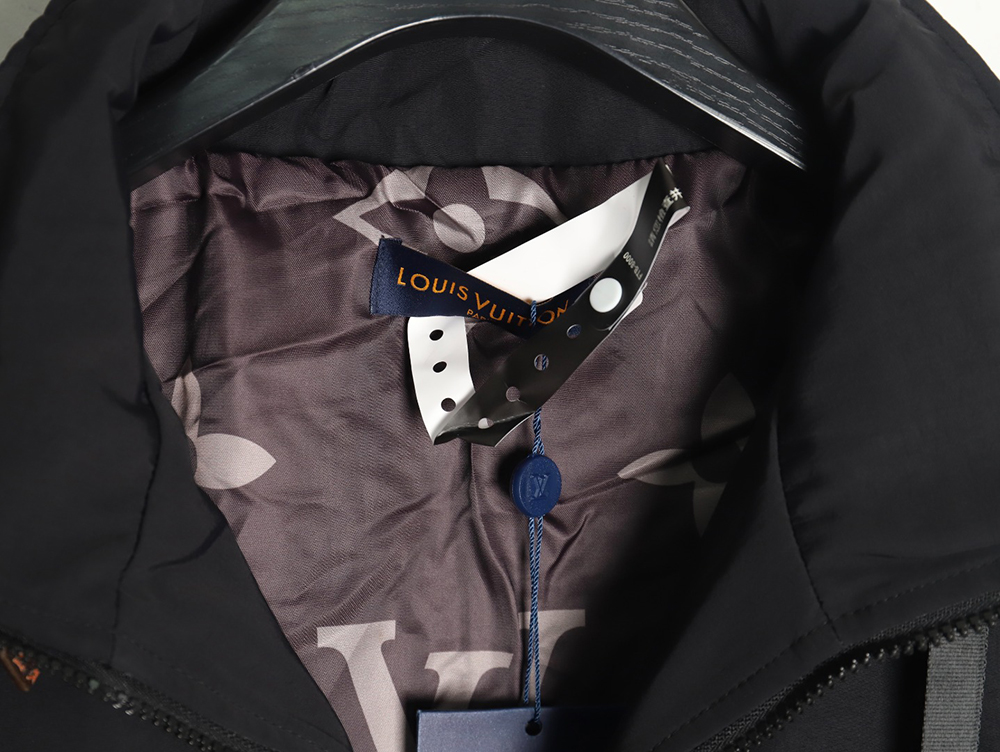 Louis Vuitton monogram patchwork trench coat zipper jacket
