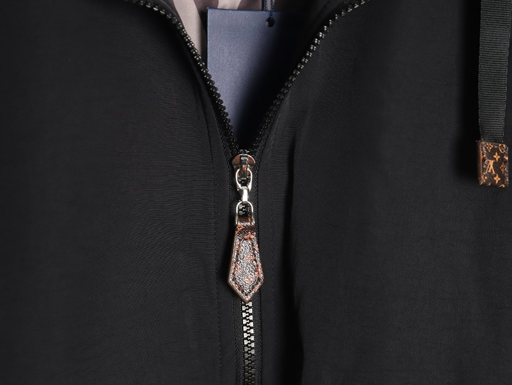 Louis Vuitton monogram patchwork trench coat zipper jacket