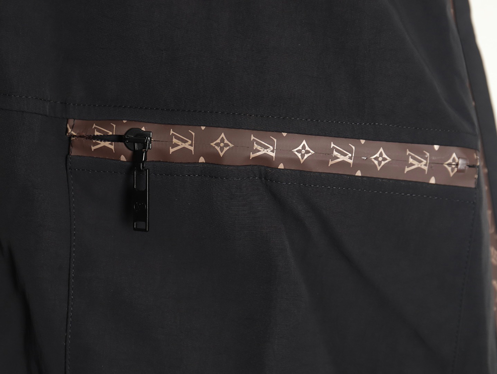 Louis Vuitton monogram patchwork trench coat zipper jacket