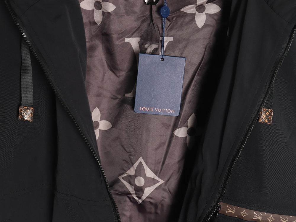Louis Vuitton monogram patchwork trench coat zipper jacket