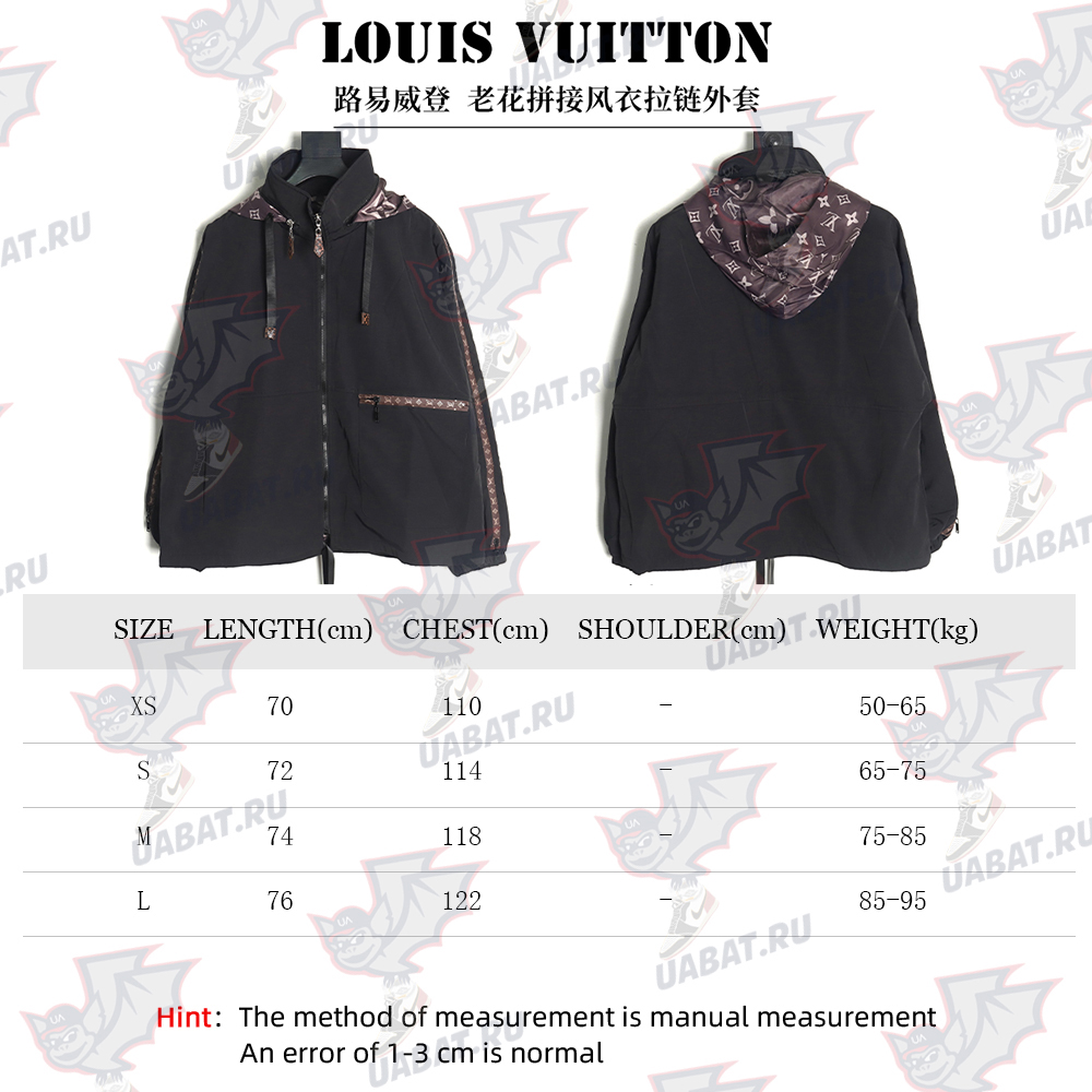 Louis Vuitton monogram patchwork trench coat zipper jacket