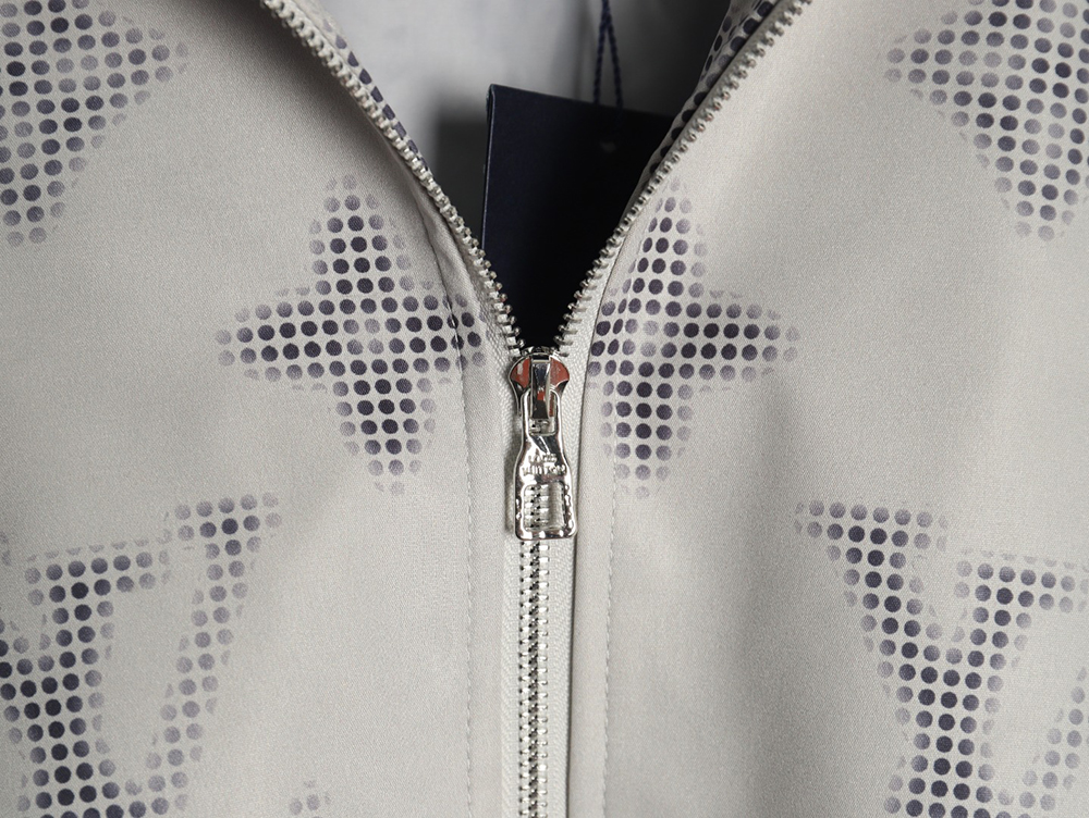 Louis Vuitton monogram full print trench coat zip up jacket