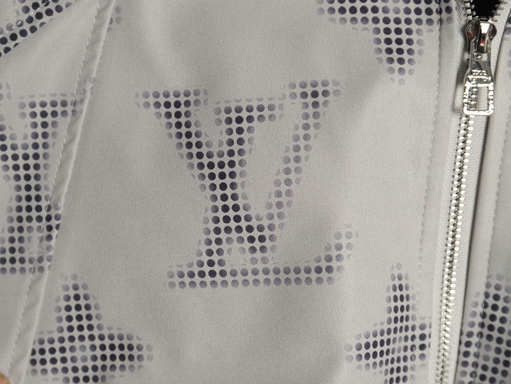 Louis Vuitton monogram full print trench coat zip up jacket