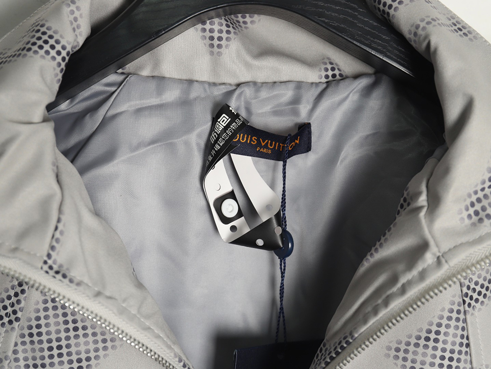 Louis Vuitton monogram full print trench coat zip up jacket