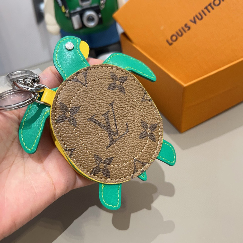 Louis Vuitton Turtle Pouch Bag Charm Brown M01471