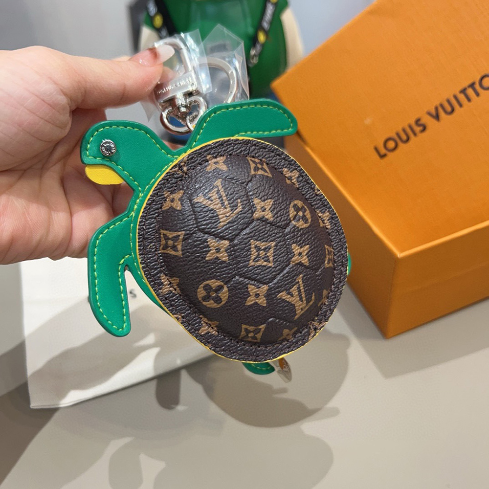 Louis Vuitton Turtle Pouch Bag Charm Brown M01471