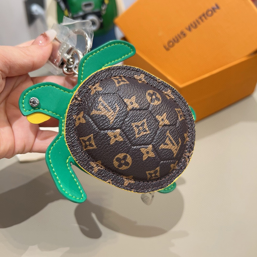 Louis Vuitton Turtle Pouch Bag Charm Brown M01471