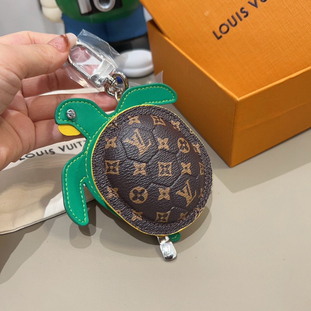 Louis Vuitton Turtle Pouch Bag Charm Brown M01471