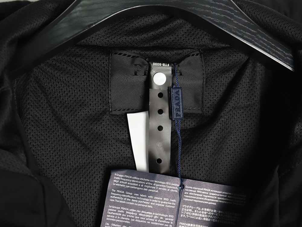 Prada Letters Logo Half Zip Hooded Jacket