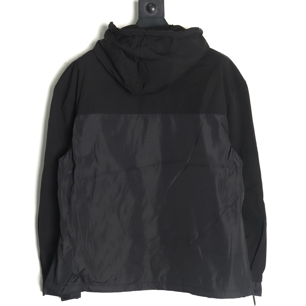 Prada Letters Logo Half Zip Hooded Jacket