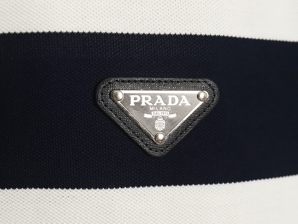 Prada Striped Polo Short Sleeve