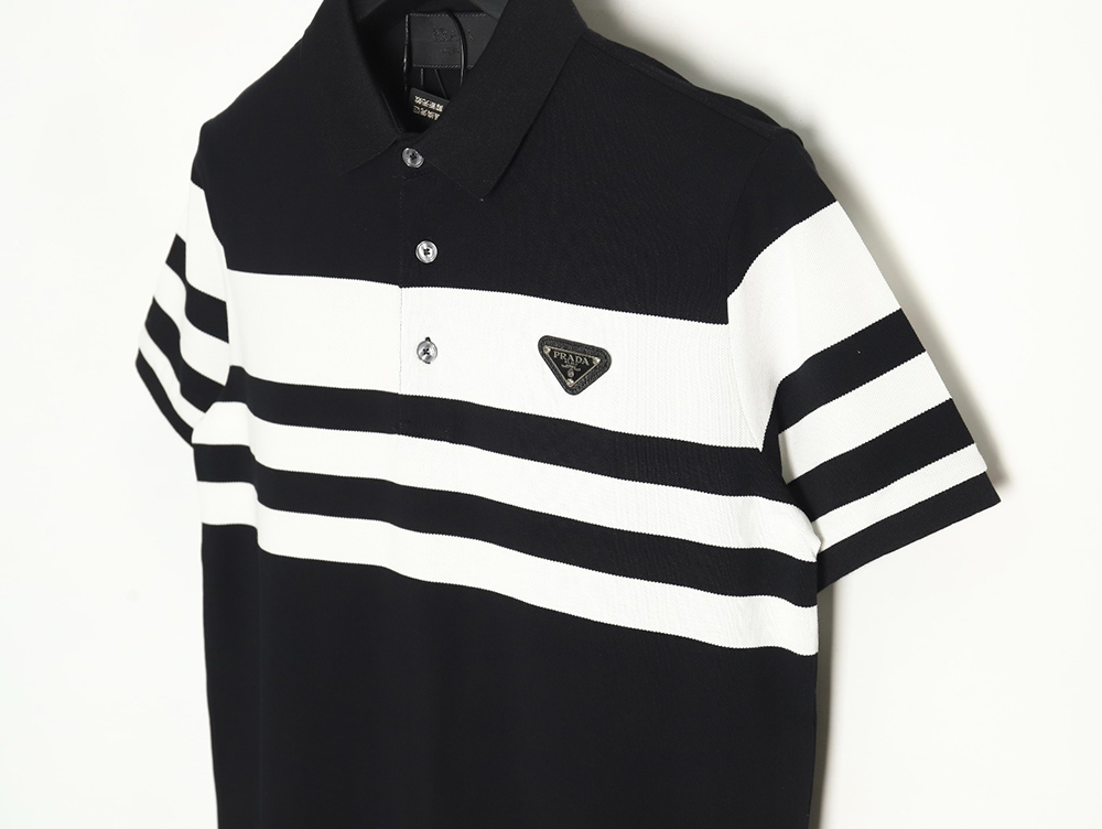 Prada Striped Polo Short Sleeve TSK1