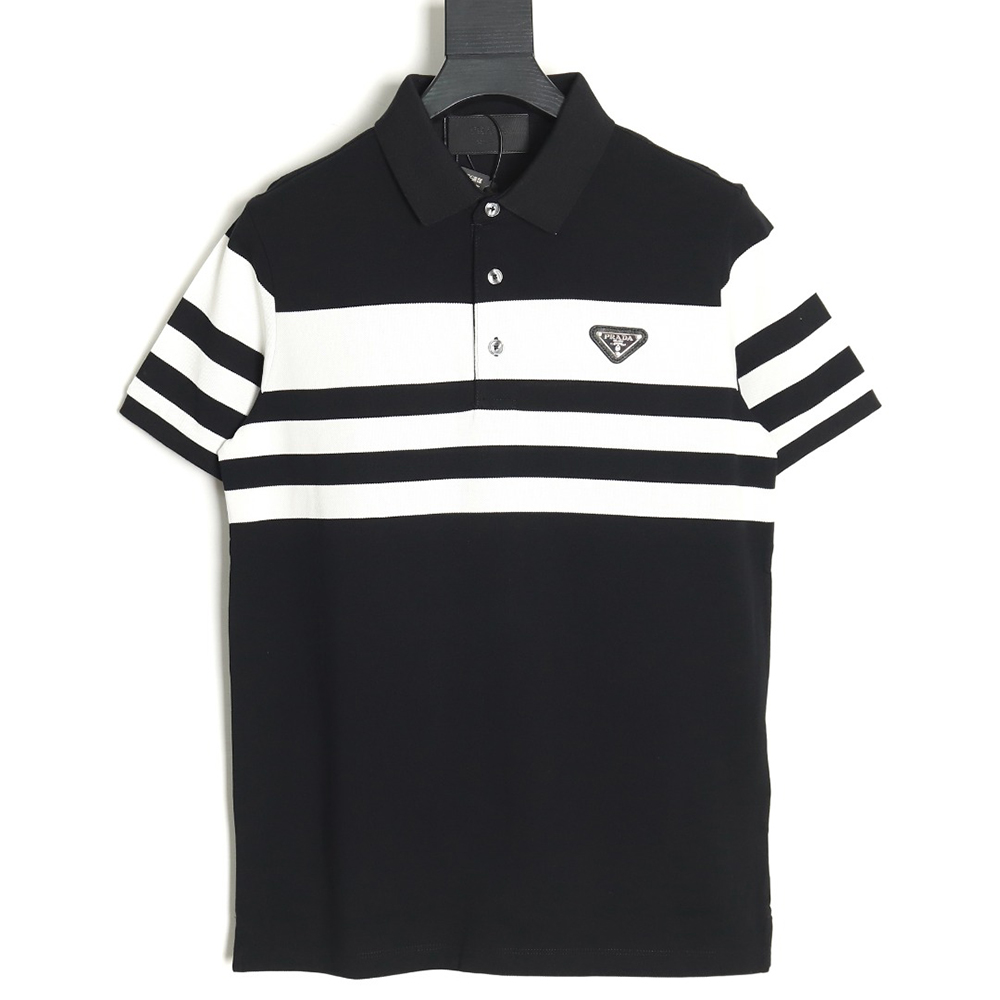 Prada Striped Polo Short Sleeve TSK1