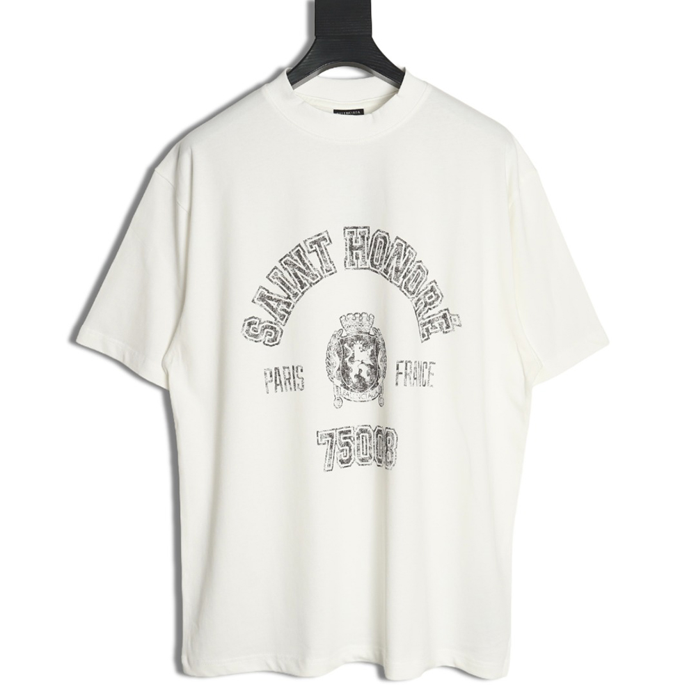 Balenciaga Art Destruction Crack Printed Short Sleeves
