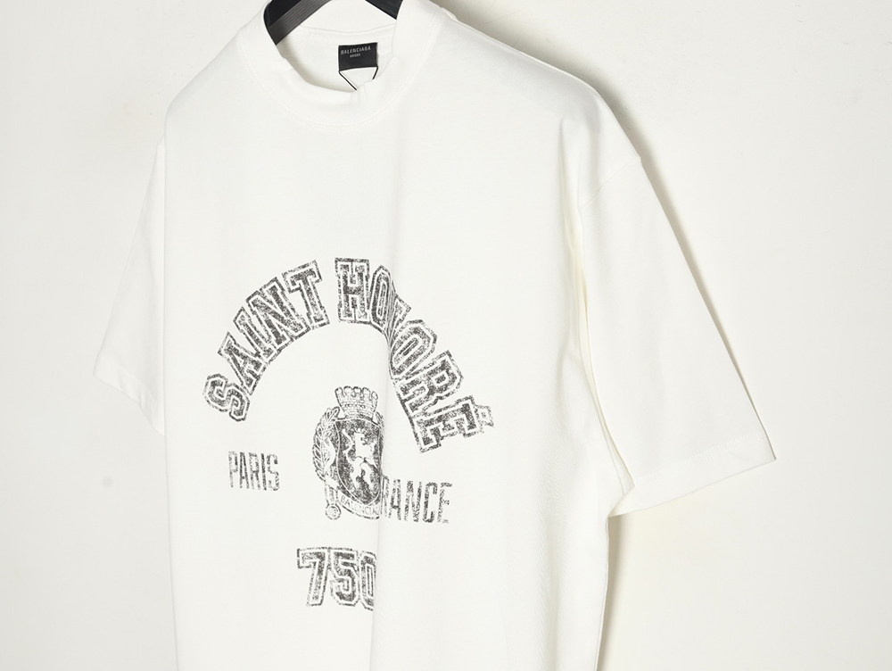Balenciaga Art Destruction Crack Printed Short Sleeves