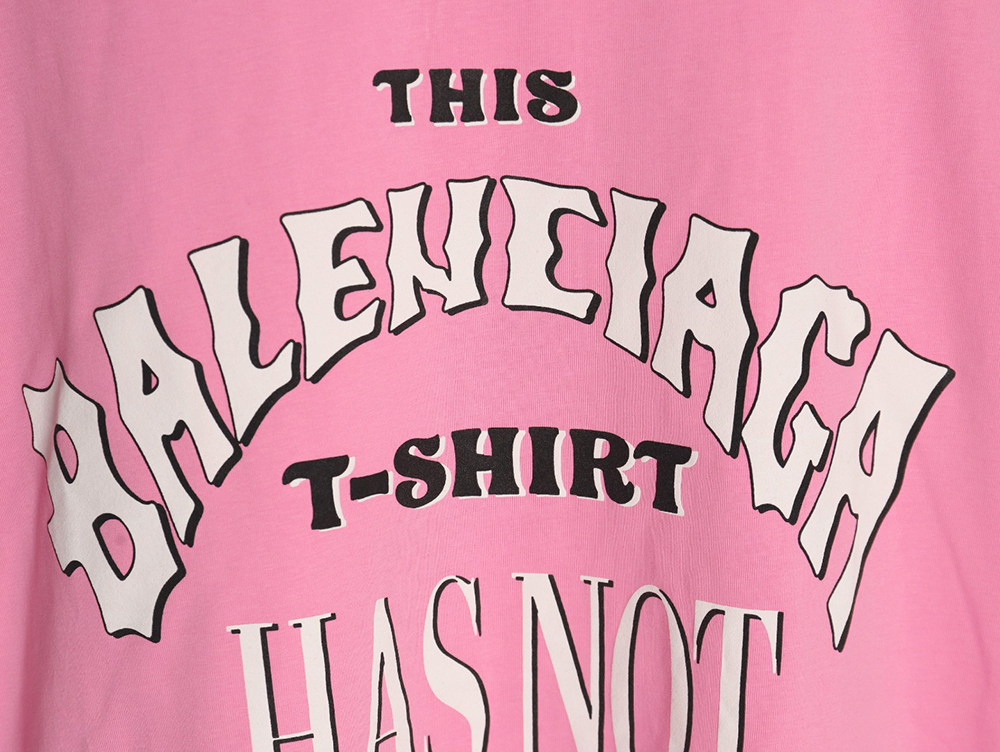 Balenciaga letter foam print washed distressed short-sleeved T-shirt TSK1