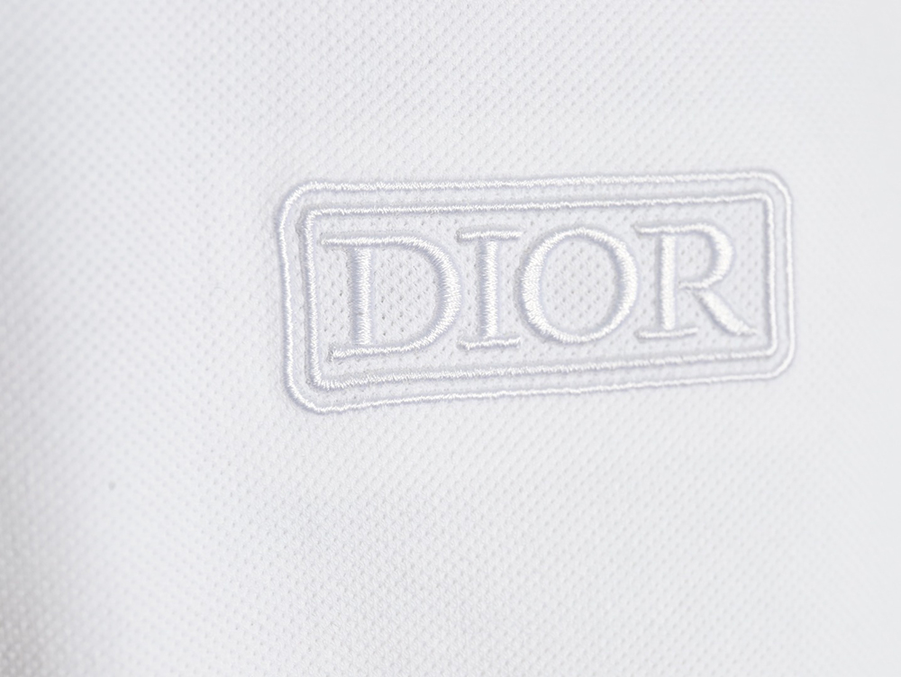 Dior square logo CD embroidered letters short-sleeved polo shirt