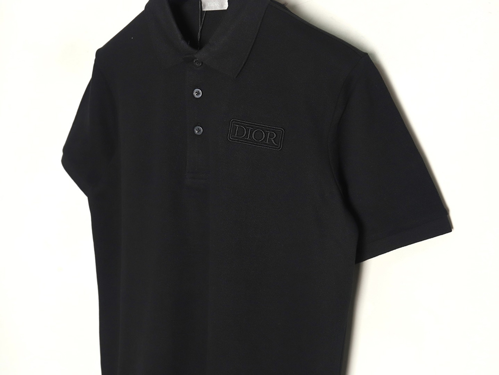 Dior square logo CD embroidered letters short-sleeved polo shirt TSK1
