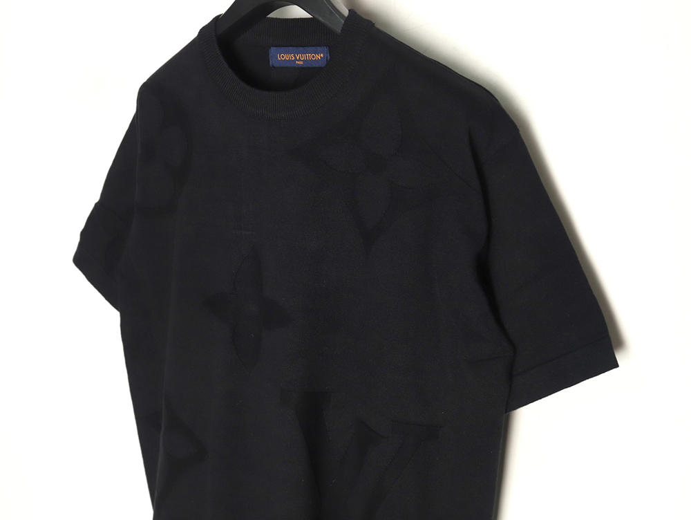 Louis Vuitton floral jacquard knit short-sleeved T-shirt