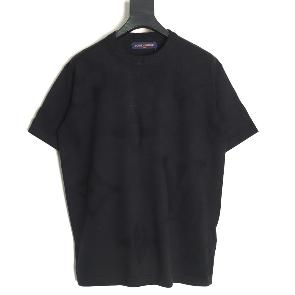 Louis Vuitton floral jacquard knit short-sleeved T-shirt