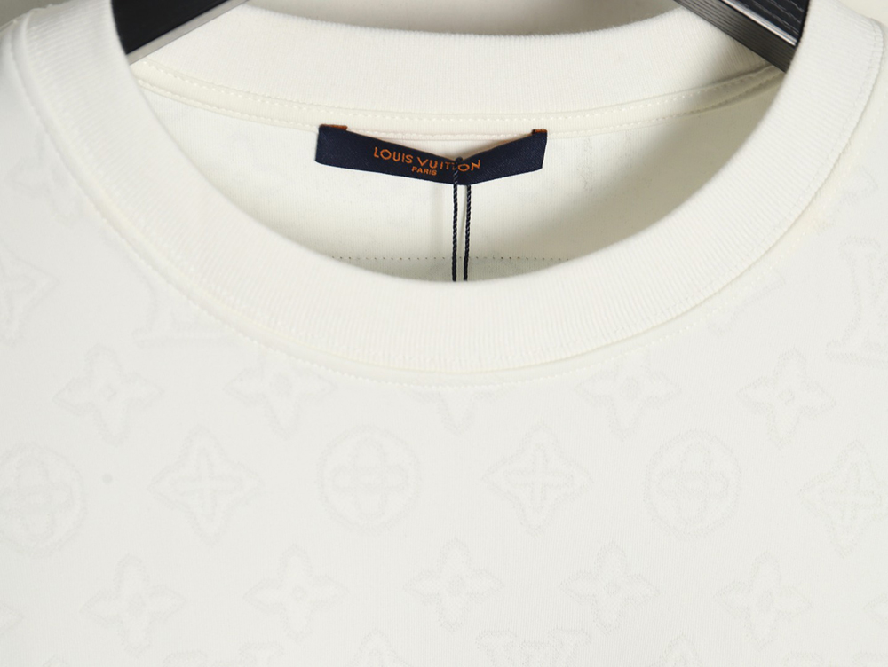Louis Vuitton all over printed old flower dark pattern jacquard short-sleeved T-shirt