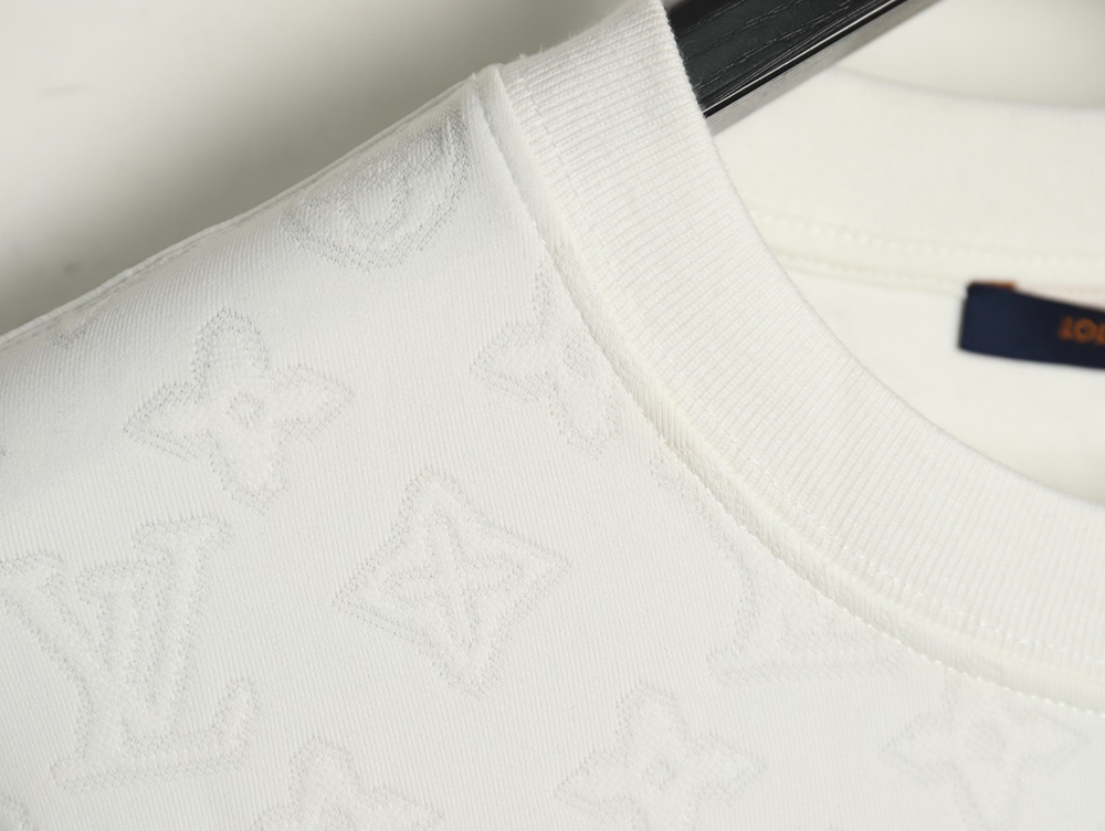 Louis Vuitton all over printed old flower dark pattern jacquard short-sleeved T-shirt