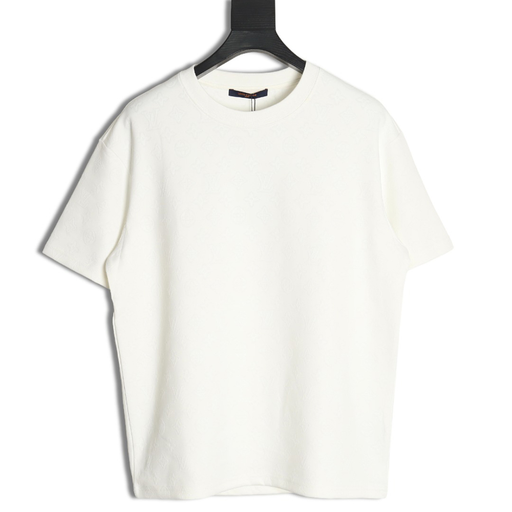 Louis Vuitton all over printed old flower dark pattern jacquard short-sleeved T-shirt