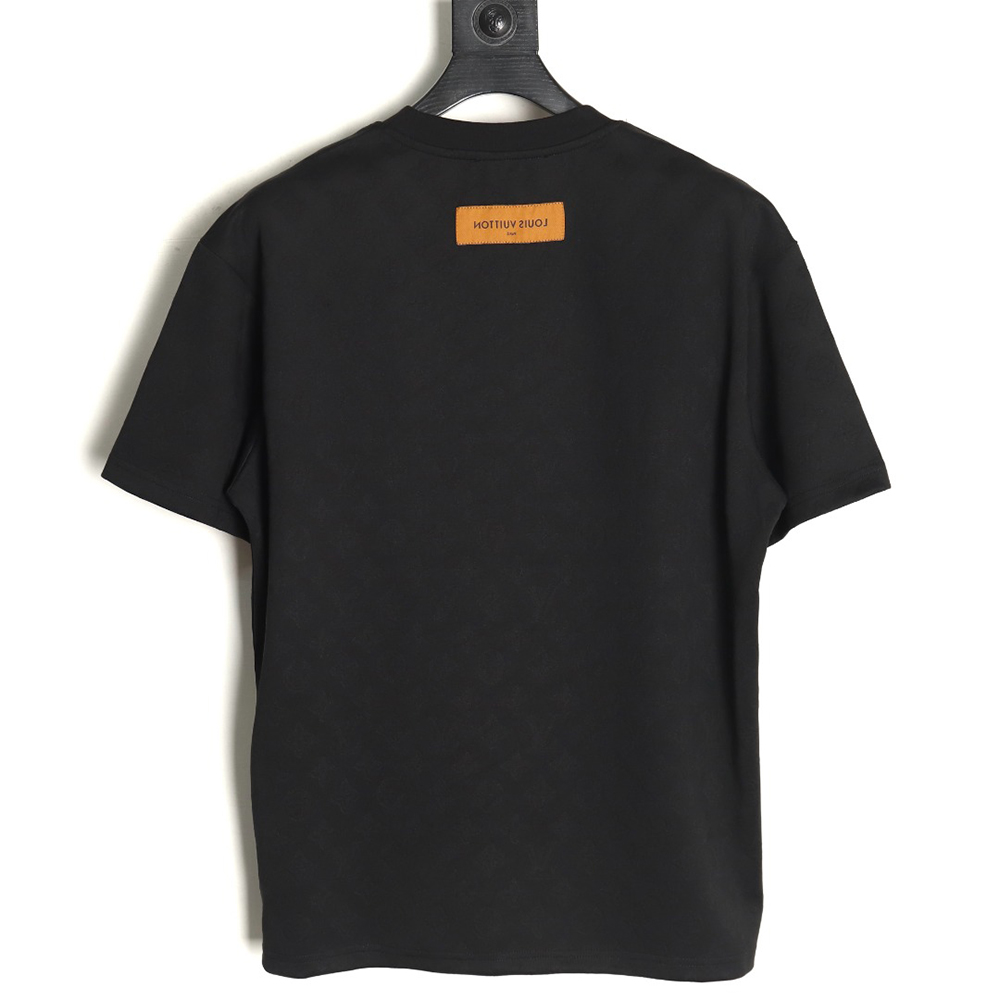Louis Vuitton all over printed old flower dark pattern jacquard short-sleeved T-shirt TSK1