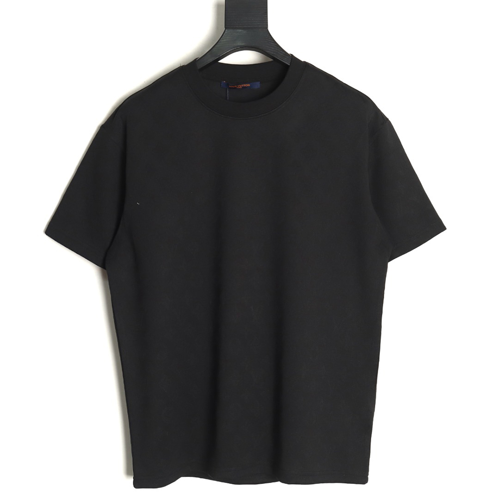 Louis Vuitton all over printed old flower dark pattern jacquard short-sleeved T-shirt TSK1