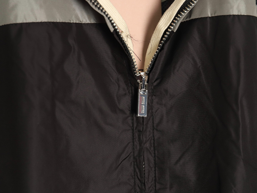 Miu Miu patchwork lettering trench coat TSK1