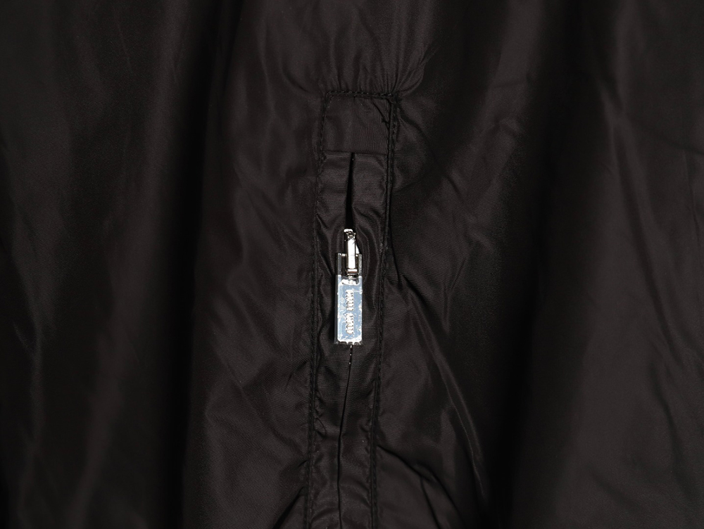 Miu Miu patchwork lettering trench coat TSK1