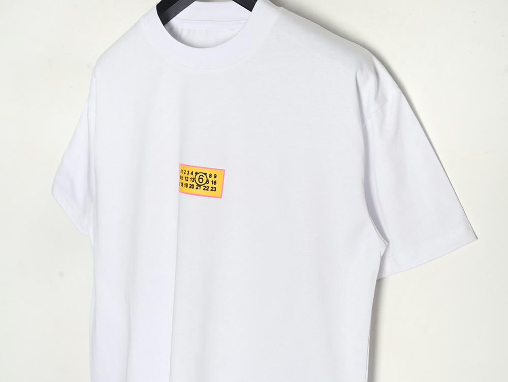 Maison Margiela square logo digital print short-sleeved T-shirt