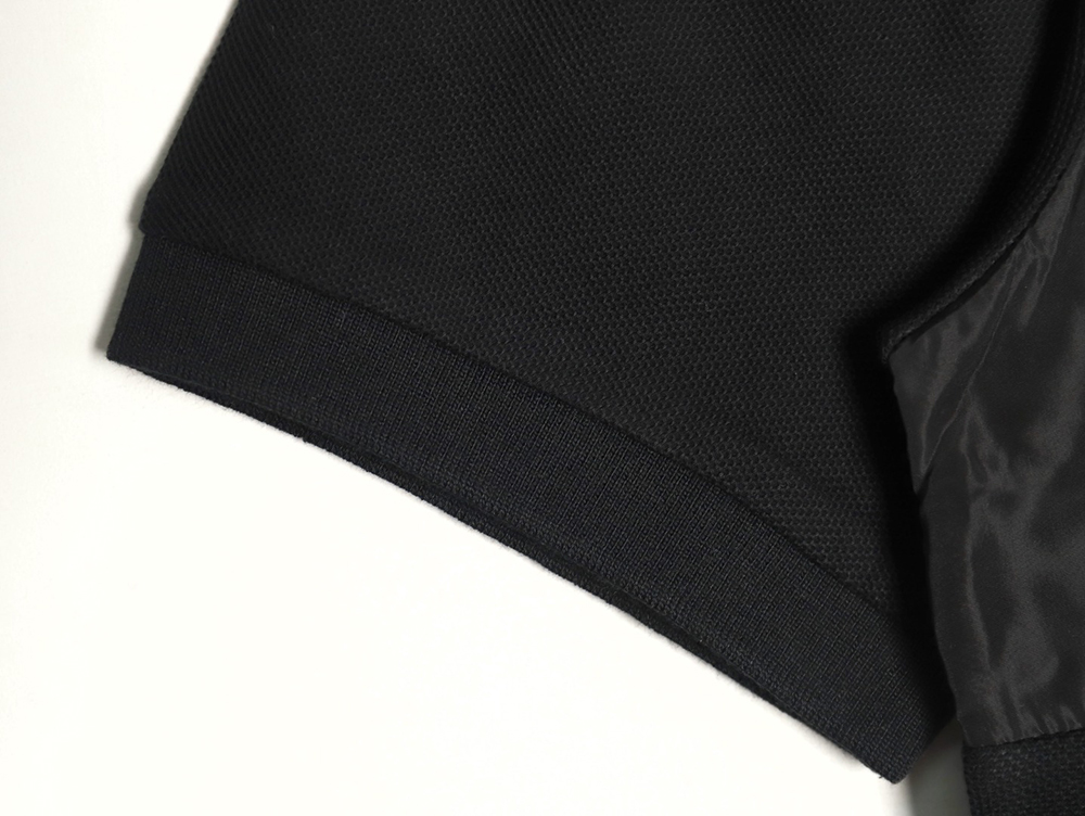 Prada patchwork triangle logo short-sleeved polo shirt