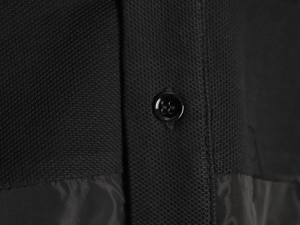 Prada patchwork triangle logo short-sleeved polo shirt