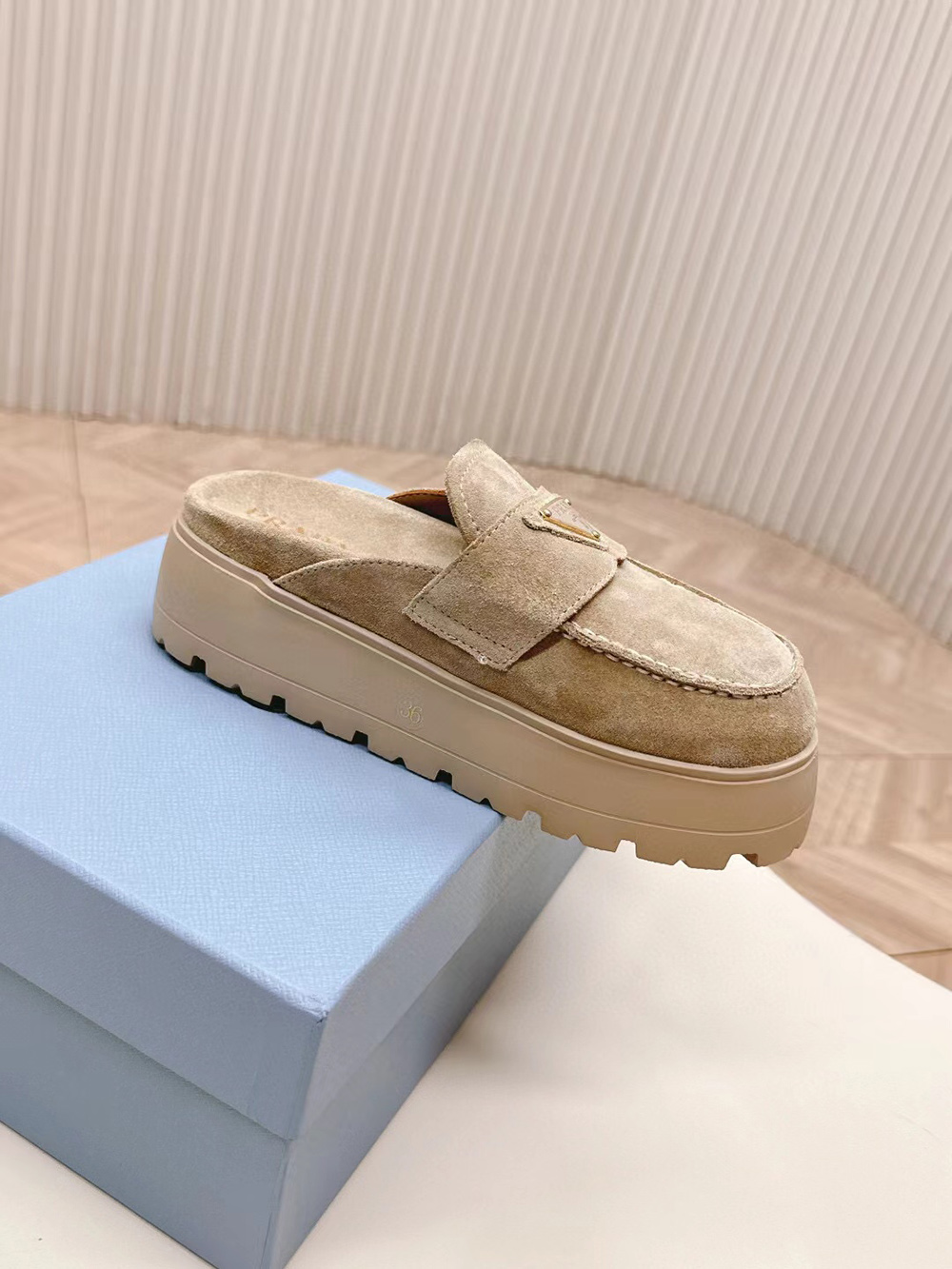 Prada triangle-logo Mules
