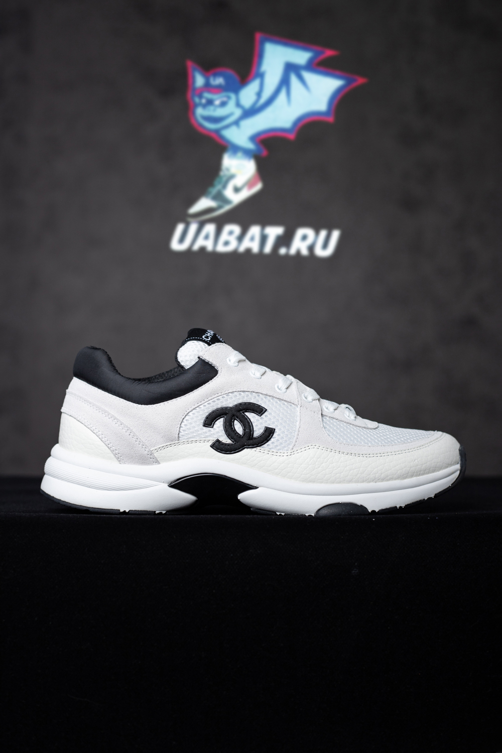 Chanel CC Low-Top Sneakers Black & Light Purple