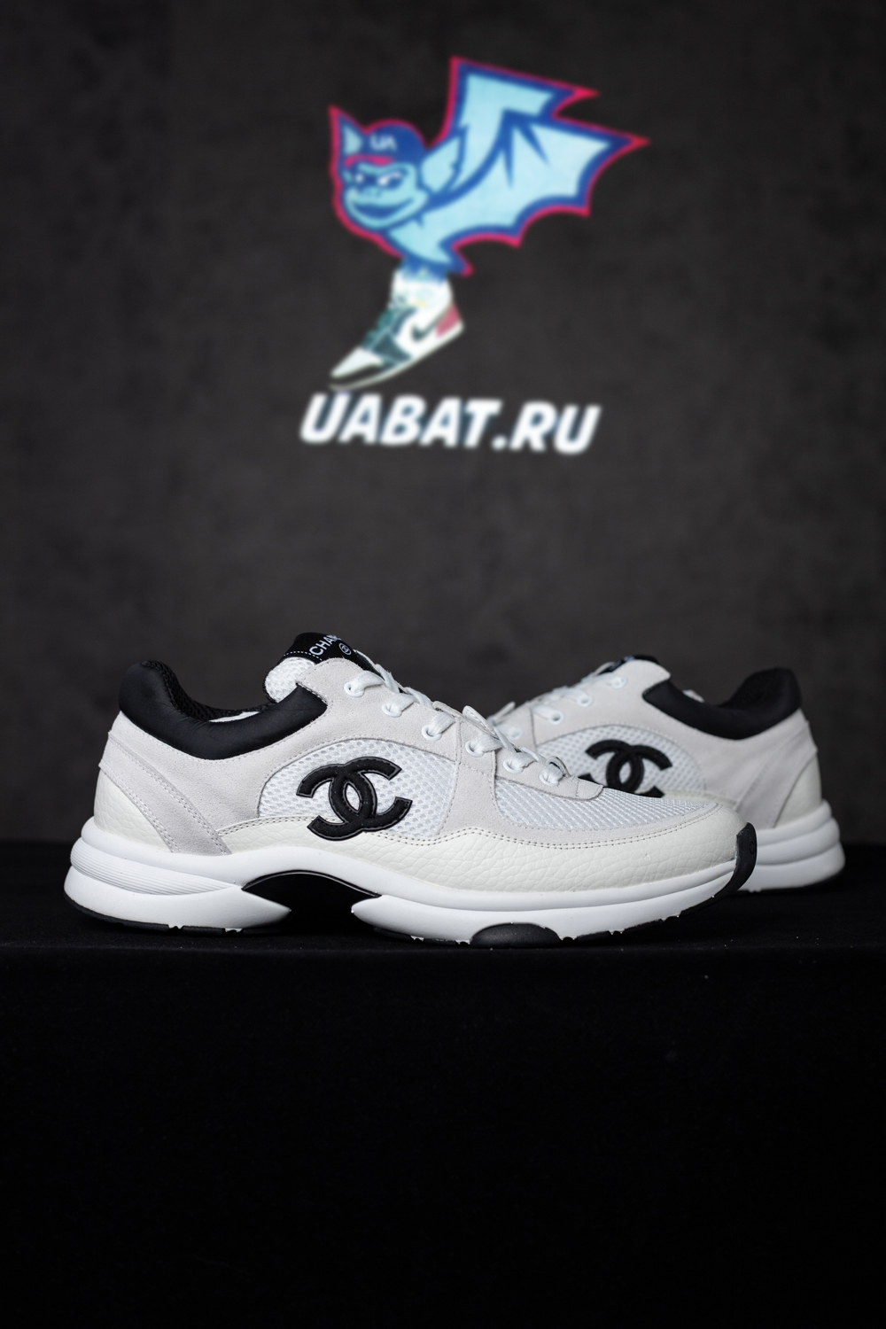 Chanel CC Low-Top Sneakers Black & Light Purple