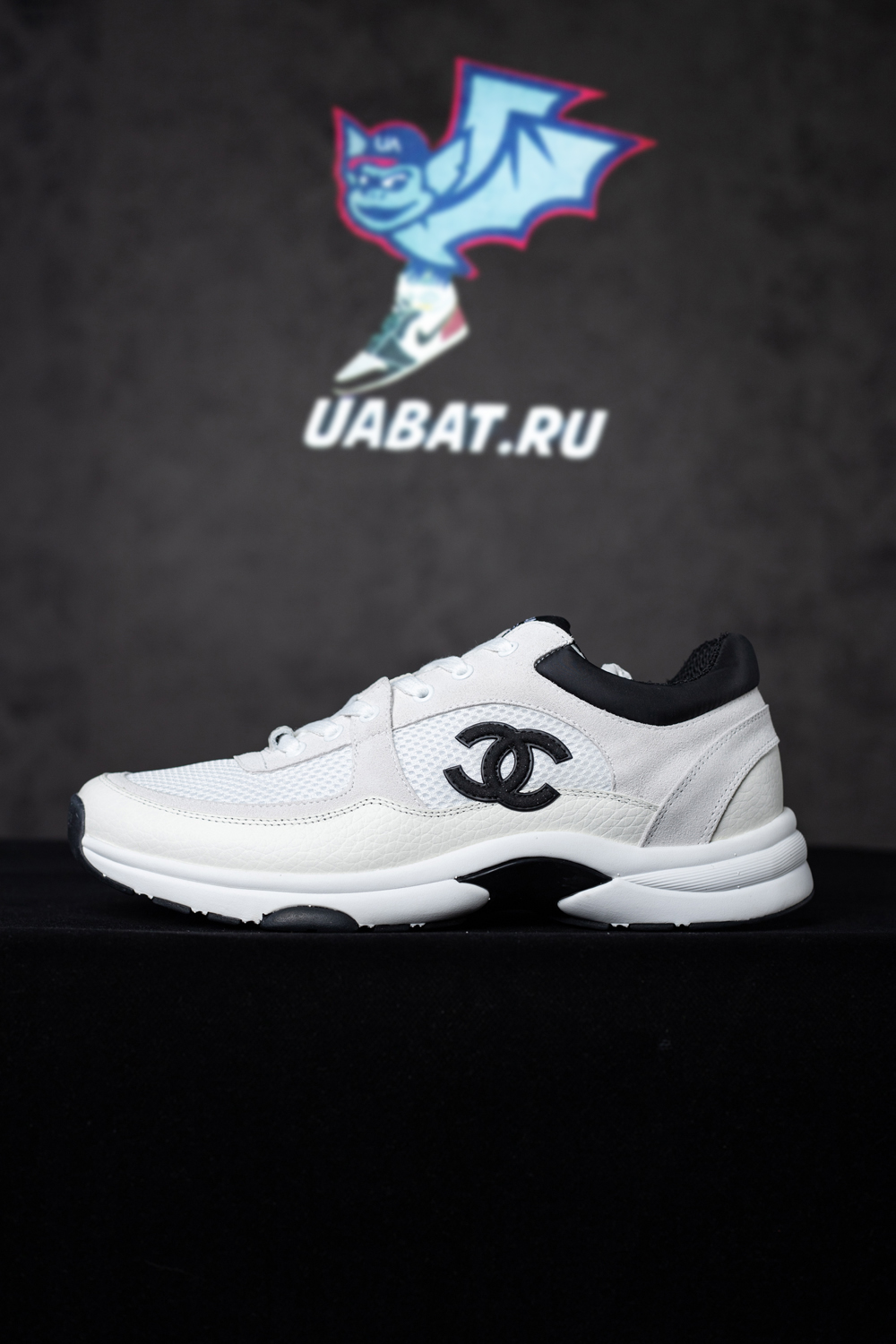Chanel CC Low-Top Sneakers Black & Light Purple