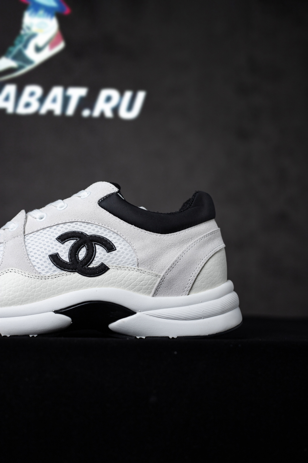 Chanel CC Low-Top Sneakers Black & Light Purple