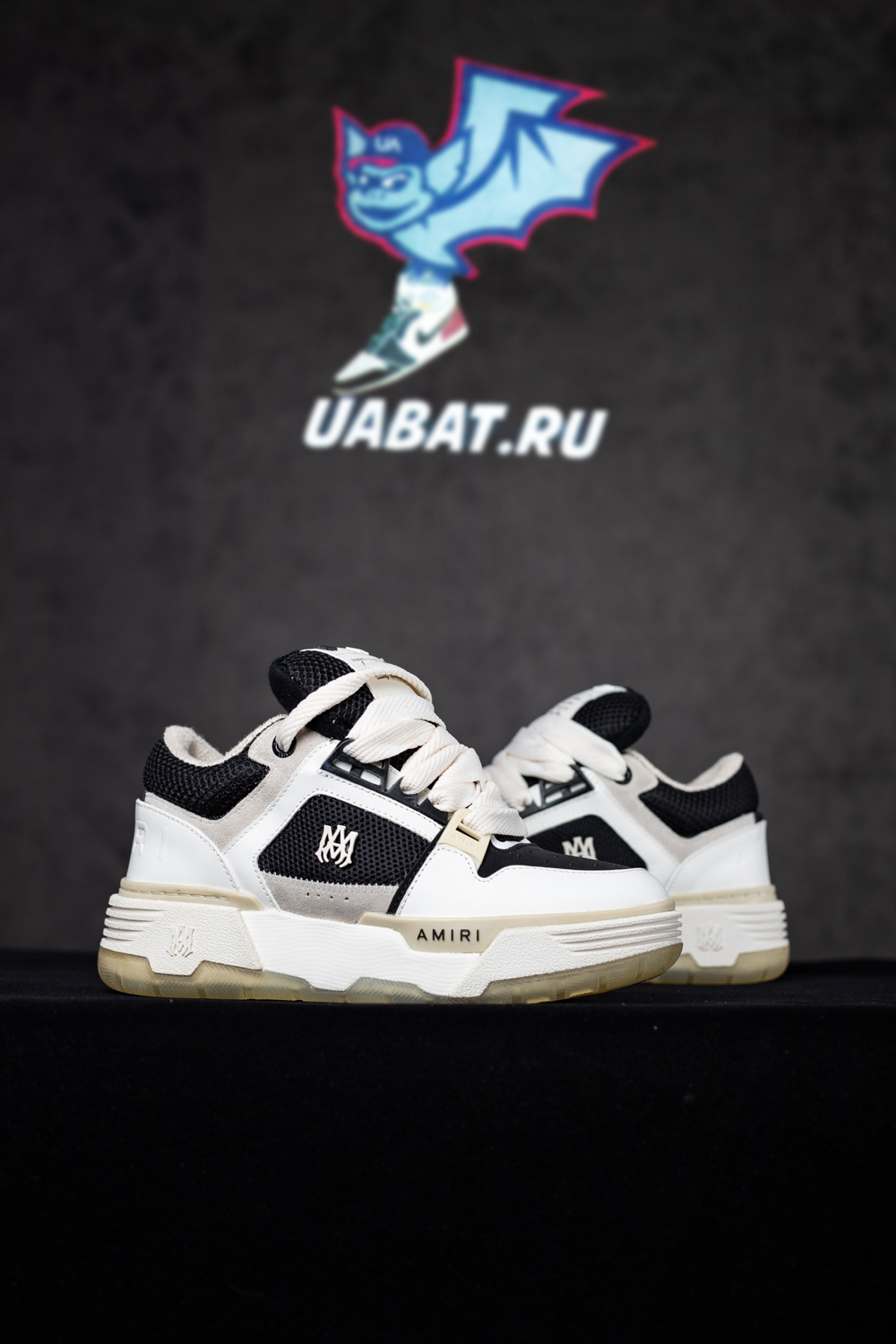 AMIRI White & Black MA-1 Sneakers