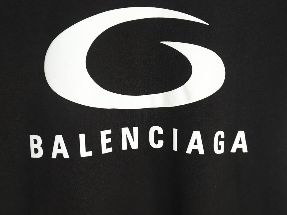 Balenciaga white ring logo print short-sleeved T-shirt