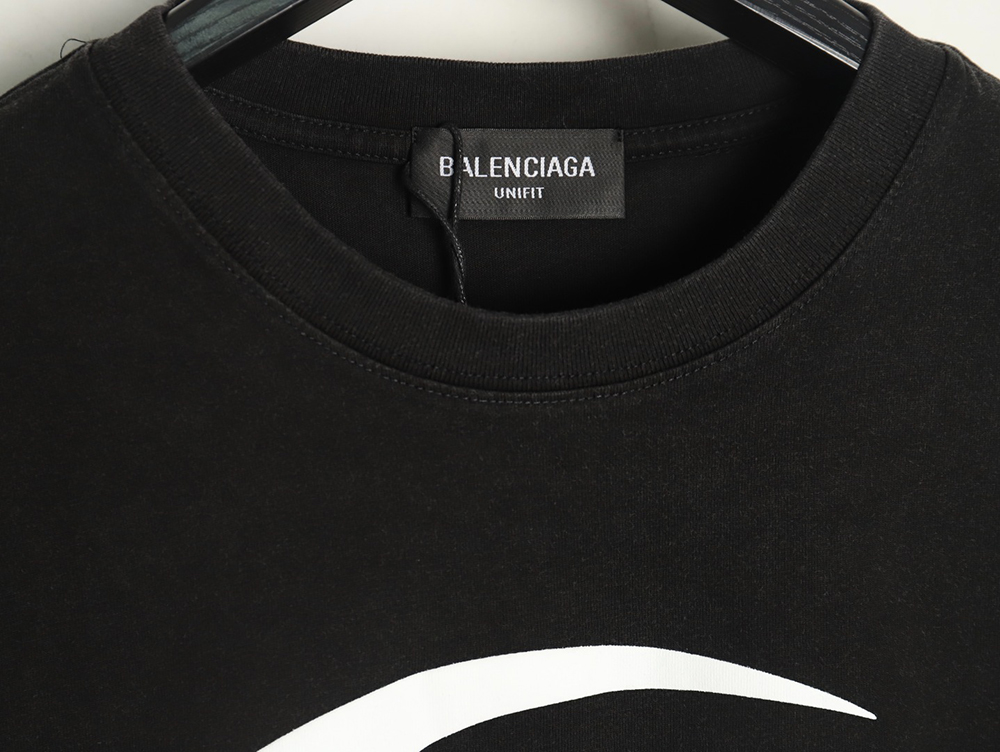 Balenciaga white ring logo print short-sleeved T-shirt