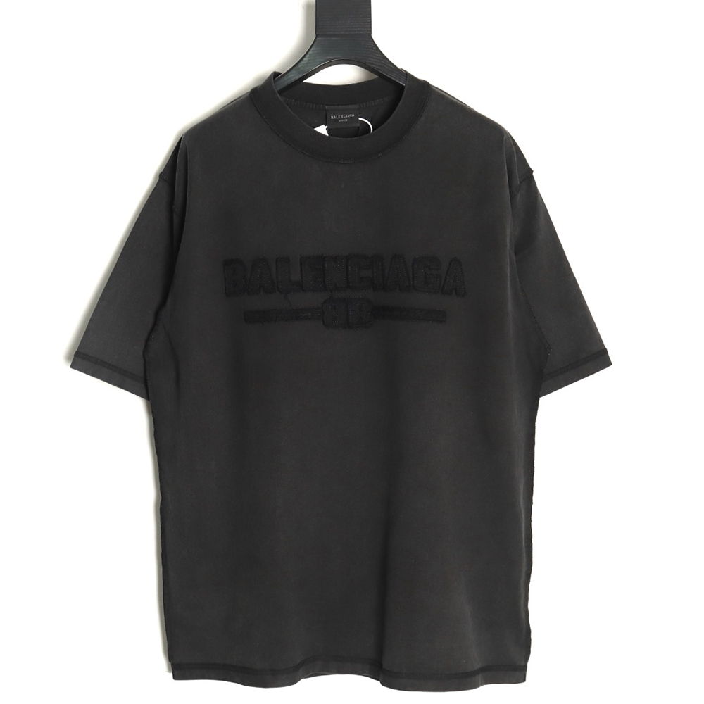 Balenciaga chest patch embroidered short-sleeved T-shirt