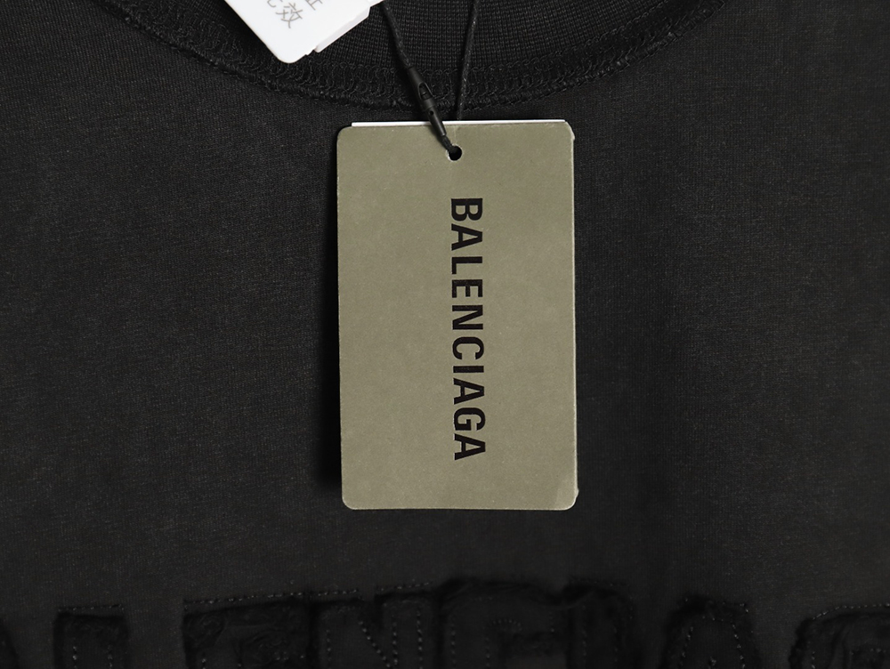 Balenciaga chest patch embroidered short-sleeved T-shirt