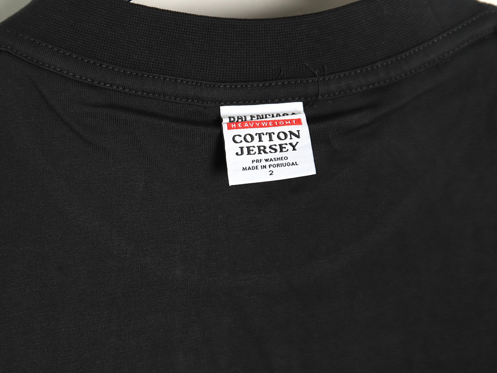 Balenciaga Chest Lettering Logo Embroidered Short Sleeve T-Shirt