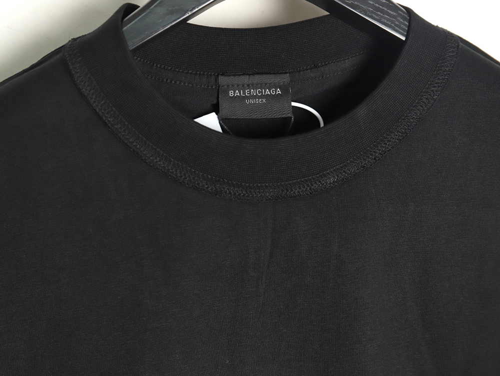 Balenciaga Chest Lettering Logo Embroidered Short Sleeve T-Shirt