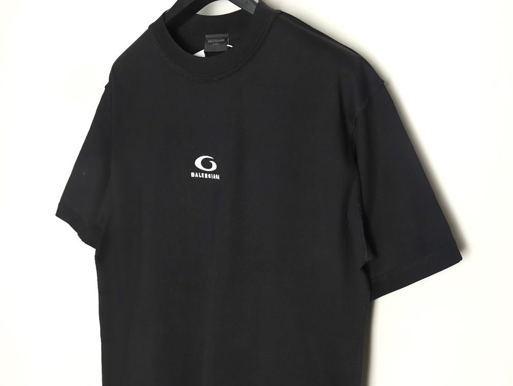 Balenciaga Chest Lettering Logo Embroidered Short Sleeve T-Shirt