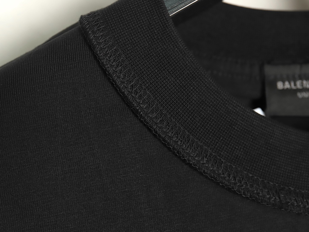 Balenciaga Chest Lettering Logo Embroidered Short Sleeve T-Shirt