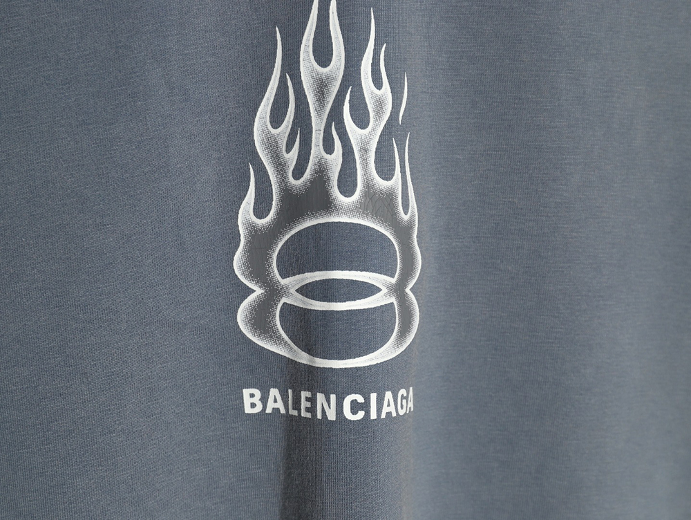 Balenciaga flame print short sleeve T-shirt